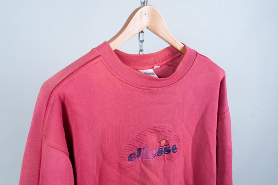 Vintage Ellesse Sweatshirt Pink Size M Cotton 80s 90s Etsy