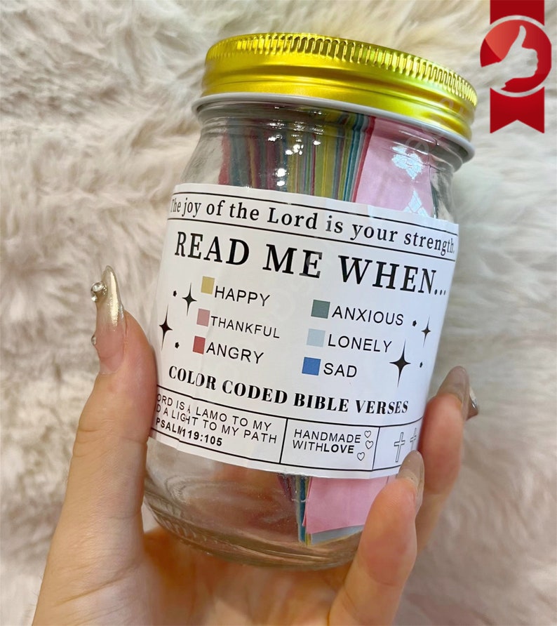 Read Me When Jar Color-coded Bible Verses Scripture Jar - Etsy