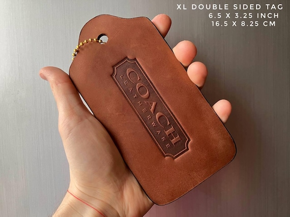 Coach Xl Inspired Tag; Big Coach Leather Tag - Etsy