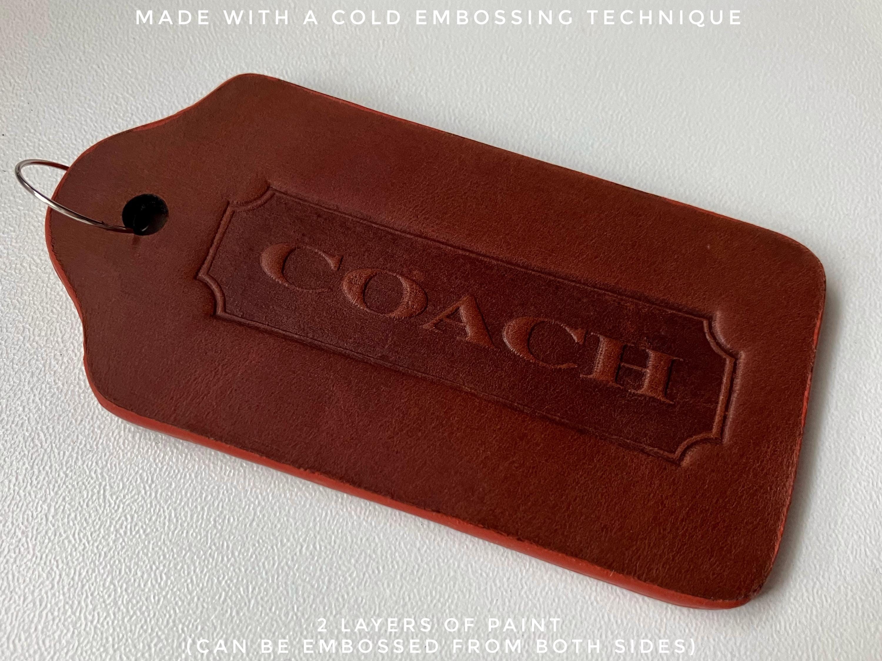 Vintage Coach Tabac Brown Leather Hang Tag...original 1970 Coach Brown Leather Label main image 1