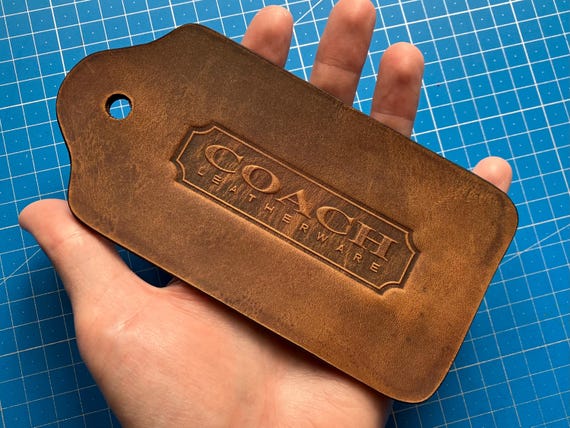 Coach Xl Inspired Tag; Extra Large Coach Leather Tag - Etsy