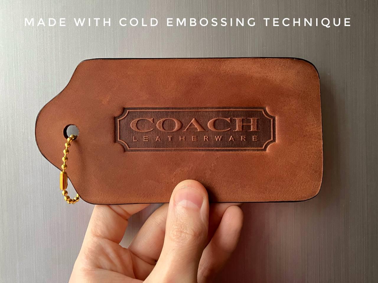 Coach Xl Inspired Tag; Big Coach Leather Tag - Etsy