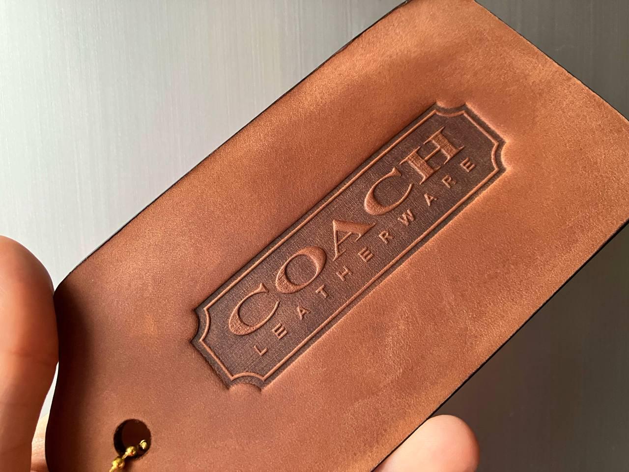 Coach Xl Inspired Tag; Big Coach Leather Tag - Etsy