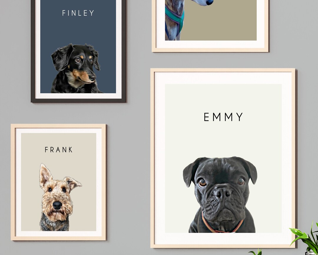 Custom Digital Pet Portrait Pet Portrait From Photo Pet Portrait Dog Portrait Cat Portrait