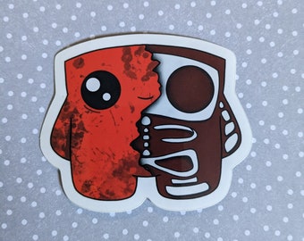 Super Meat Boy! X-ray vision bones Video game vinyl waterproof sticker