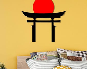 Japanese Wall Decor: Torii Gate Wooden Wall Art for Meditation Room