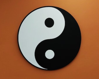 Yin Yang Wooden Wall Decor, Meditation Zen Art