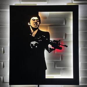 Man Cave Led Sign, Movie Room Wall Decor, Game Room Led Sign, Famous Movie Wall Art, Christmas Gift for Husband, Boys Room Wall Decor