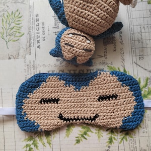 Snorlax Crochet Sleeping Mask