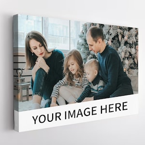 Personalisierte Leinwand mit Fotos Wohnzimmer, benutzerdefinierte Familienfoto auf Leinwand jede Größe gerahmte Wandkunst Schlafzimmer, Bad, Waschküche