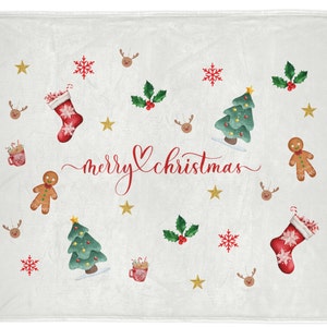 Christmas-themed Soft Blanket, Holiday Throw, Cosy Xmas Blanket, Festive Home Décor, Winter Snuggle Blanket
