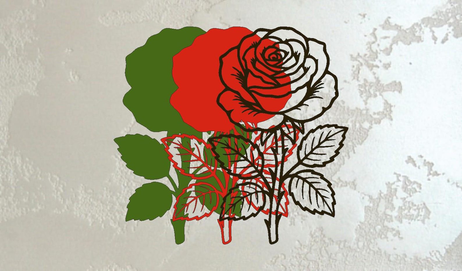 Layered Rose SVG PDF Cdr DXF, 3D Multilayer Rose Design for Laser Cut ...