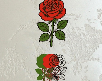 Layered rose SVG PDF cdr DXF, 3D multilayer rose design for laser cut, layered floral digital file for cnc , Cricut, Glowforge