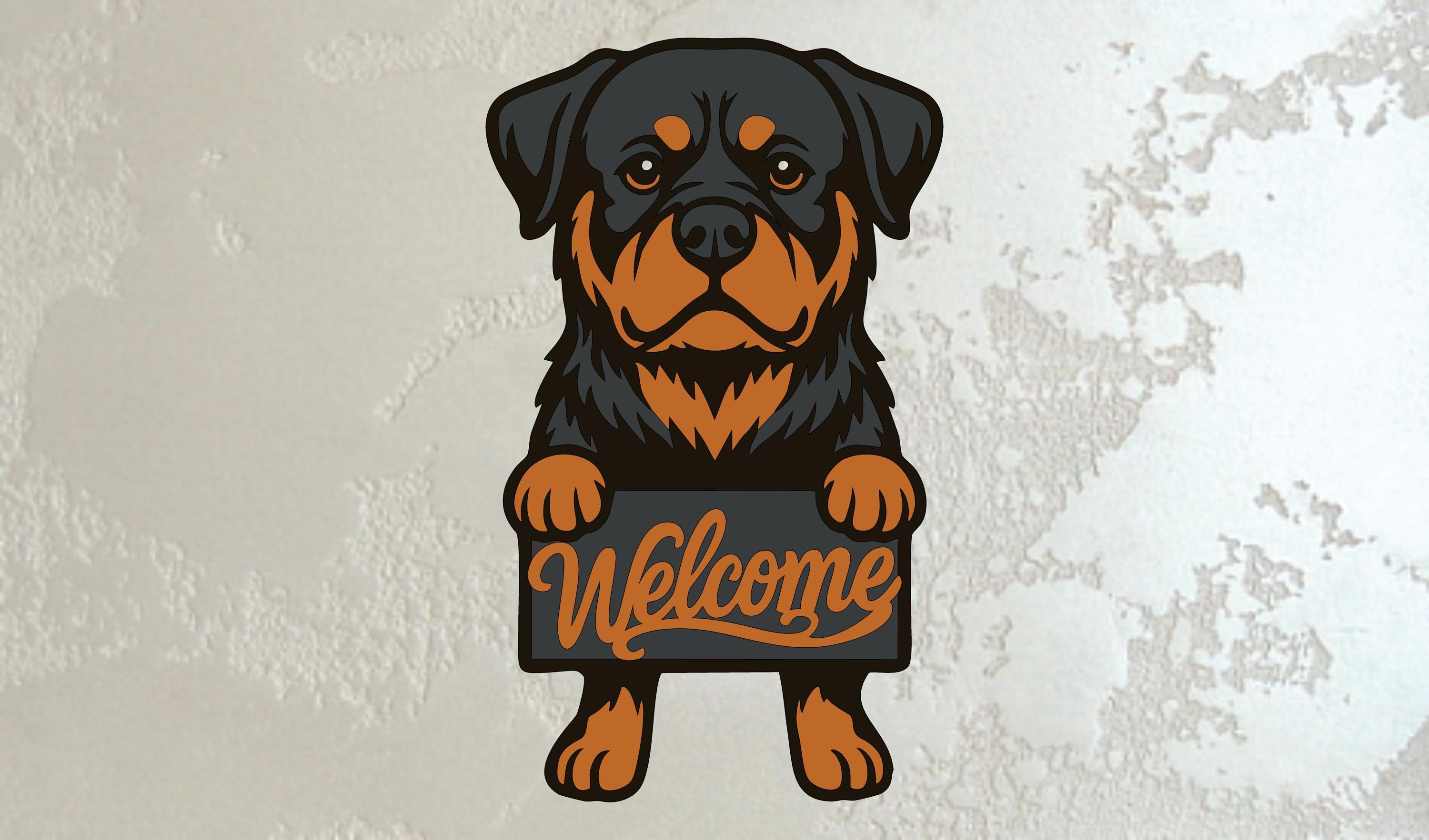 Starting Soon Rottweiler Sign Rottweiler Welcome Sign Svg, Dog Porch Decor, Multilayer Laser Cut File ...