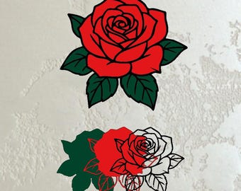 3DレイヤードローズSVG：レーザーカットフラワーデザイン（デジタルファイル）