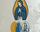 Virgin Mary Our Lady of Guadalupe SVG PDF Layered 3D Laser Cut File Religious Art AI dxf cdr Vectors for Cricut Glowforge