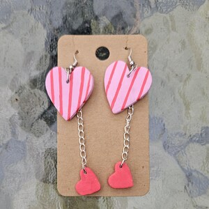 Pink and red hearts