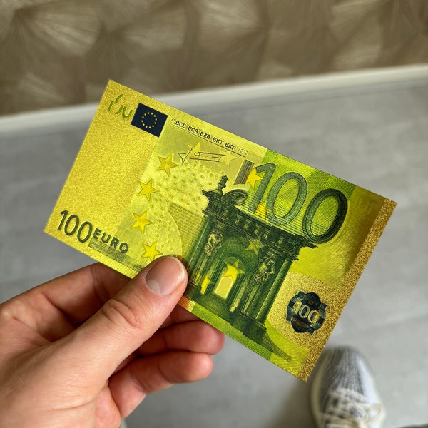 Gold Plated 100 Euro Banknote | Money Art | Home Decor | Office Art | Wall Art | Entrepreneur | Luxury | Dollar | Euro | Handmade