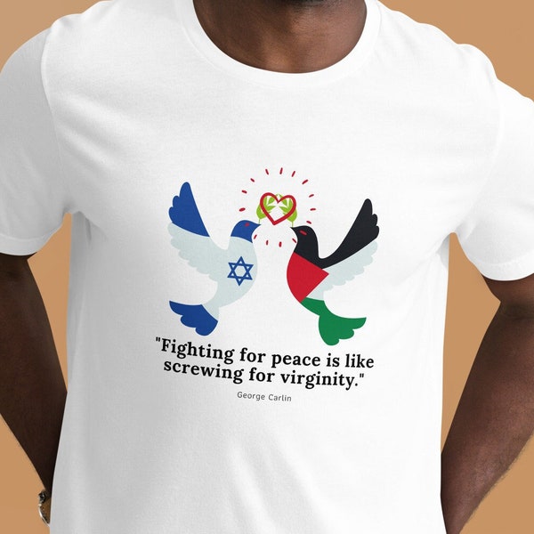 Luchando por la paz Camiseta Palomas Ropa de paz Activismo Protesta Detener la violencia Contra la guerra Moda Resolución de conflictos Conciencia global