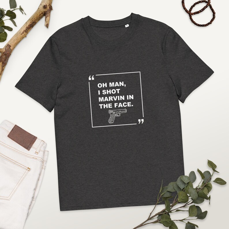 lustiges Zitat T-Shirt für Film Fans TShirt Pulp Fiction Fan Shirt Marvin Schuss Shirt John Travolta Zitat Shirt berühmt Filmzitat IMDB