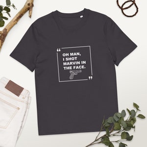 lustiges Zitat T-Shirt für Film Fans TShirt Pulp Fiction Fan Shirt Marvin Schuss Shirt John Travolta Zitat Shirt berühmt Filmzitat IMDB