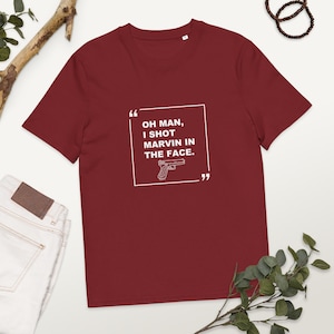 lustiges Zitat T-Shirt für Film Fans TShirt Pulp Fiction Fan Shirt Marvin Schuss Shirt John Travolta Zitat Shirt berühmt Filmzitat IMDB