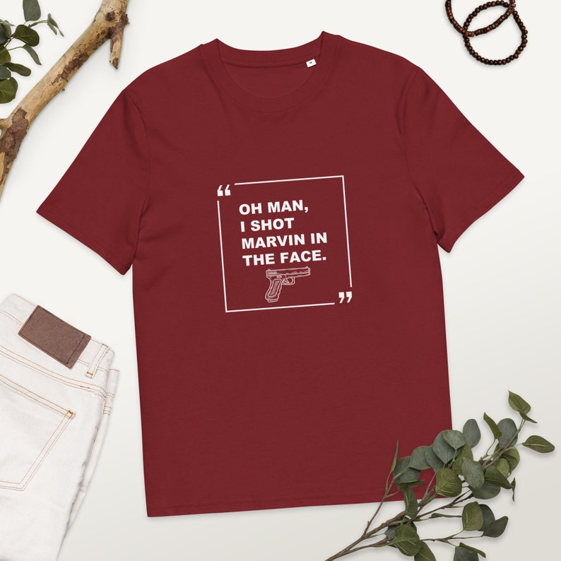 lustiges Zitat T-Shirt für Film Fans TShirt Pulp Fiction Fan Shirt Marvin Schuss Shirt John Travolta Zitat Shirt berühmt Filmzitat IMDB