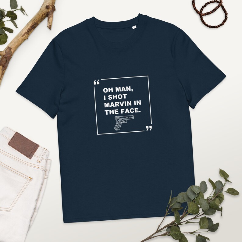 lustiges Zitat T-Shirt für Film Fans TShirt Pulp Fiction Fan Shirt Marvin Schuss Shirt John Travolta Zitat Shirt berühmt Filmzitat IMDB