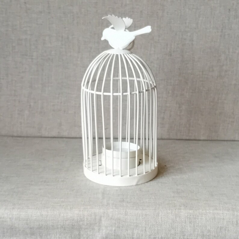 Hanging Bird Cage Tea Light Holder. Includes Battery Run Tealight Etsy UK
