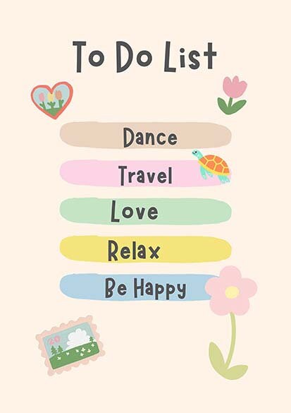 To Do List - Philosophy Poster - Self Care Checklist - Feelings Poster - Cute to Do List - Funny ...