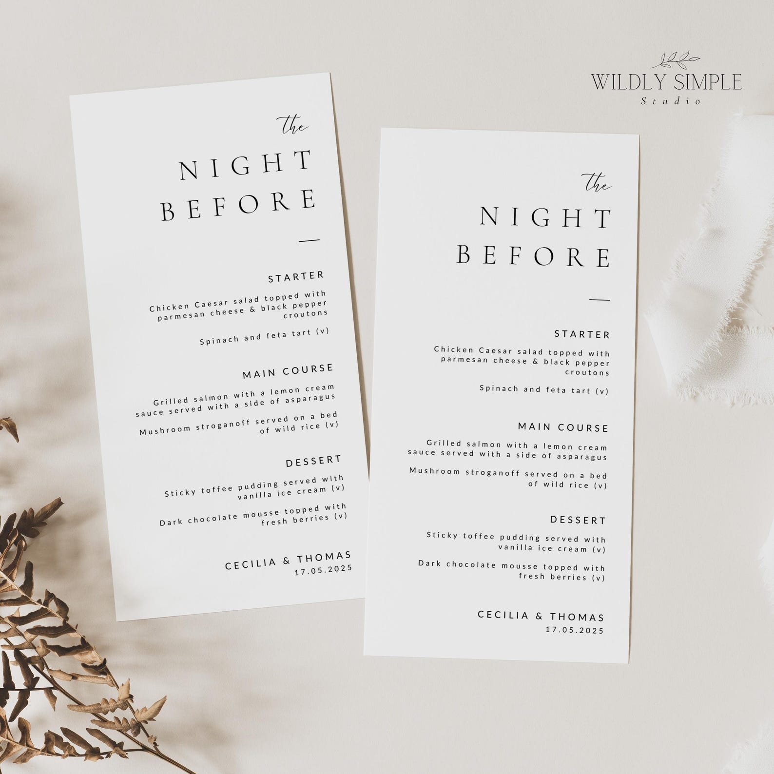 Image 6 for Rehearsal Dinner Menu Template