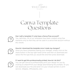 Simple Wedding Program Template Customisable Order of Service Modern