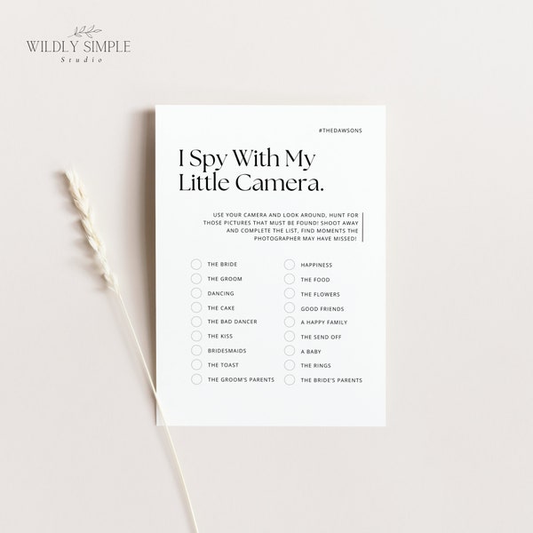 Disposable Camera Wedding Scavenger Hunt Etsy