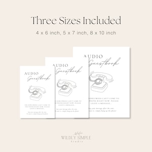 Audio Guest Book Signage, Wedding Phone Guestbook Sign, Leave a ...