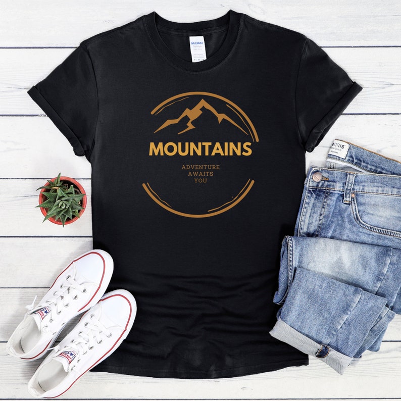 Hiking T-shirt Mountains - Etsy