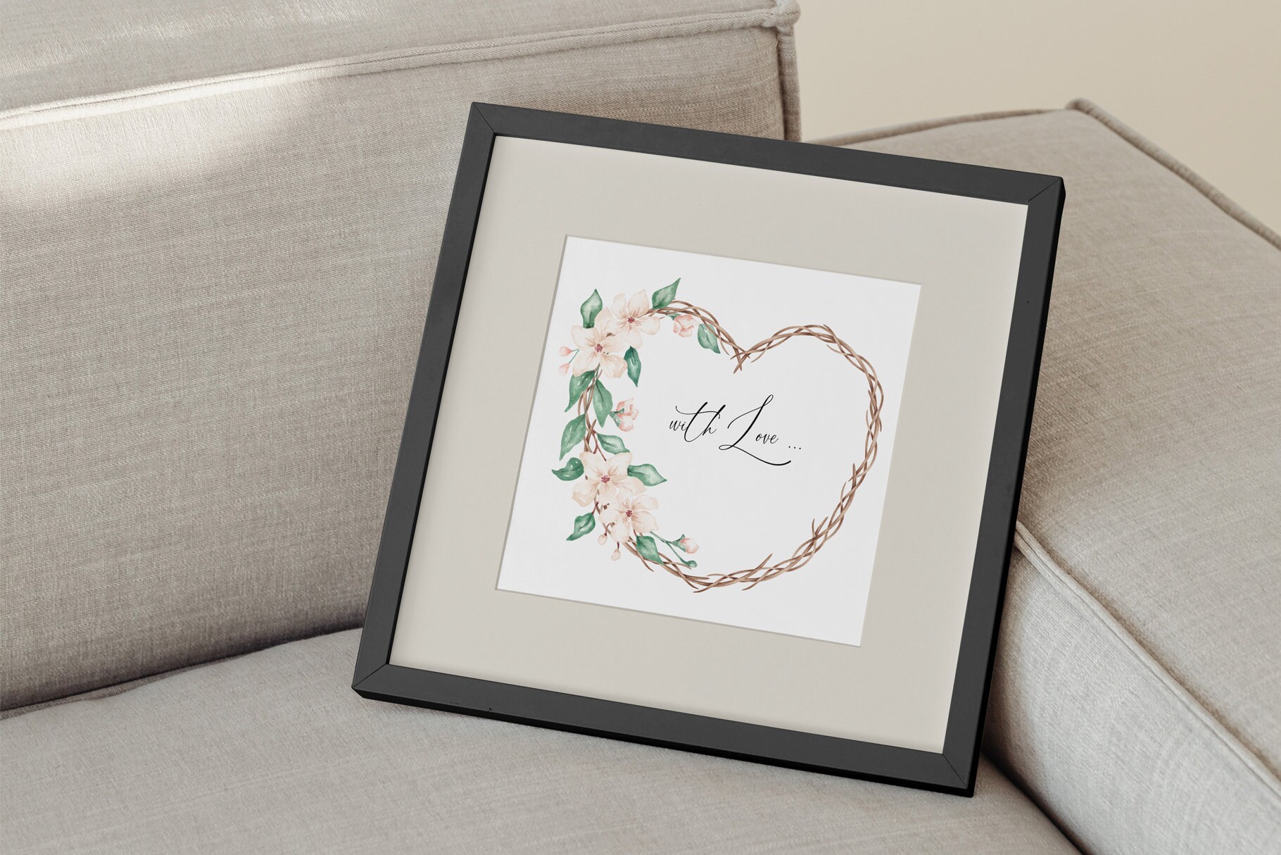 Wedding Floral Heart Wreath Clipart Png. Watercolor Wedding Card Invite ...