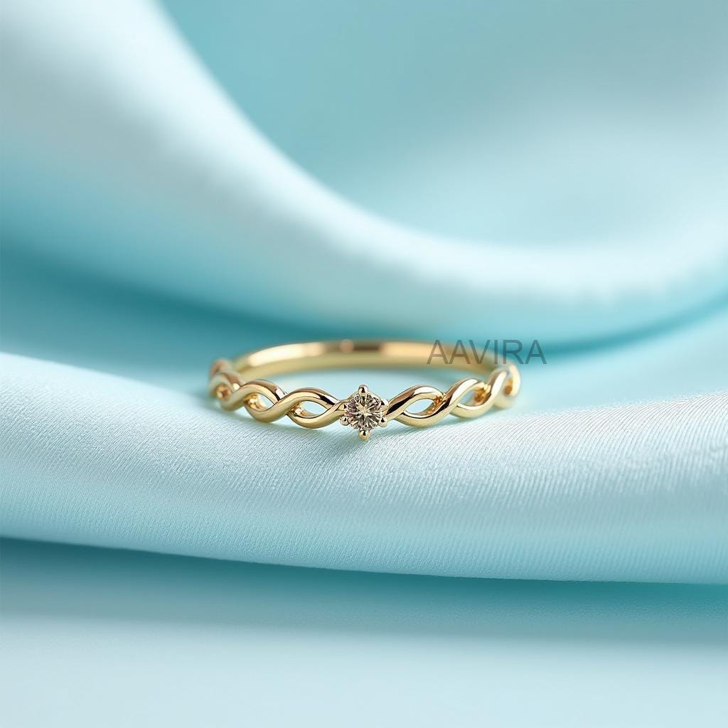 Dainty Infinity Ring: Sterling Silver Promise Ring With CZ Diamond