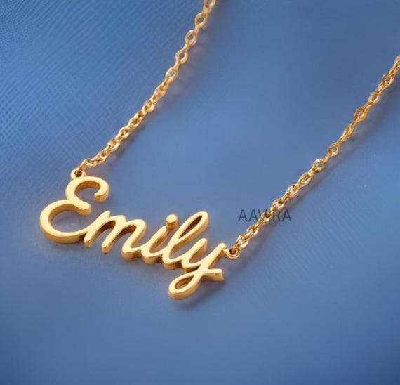 Personalized Emily Name Necklace: Sterling Silver Custom Pendant