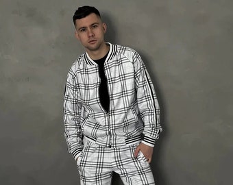 Gentlemen Tracksuit, Men's Tracksuit from "The Gentlemen", Tartan Tracksuit, Plaid Tracksuit, Gentlemen Tartan, Tracksuit Set for Men