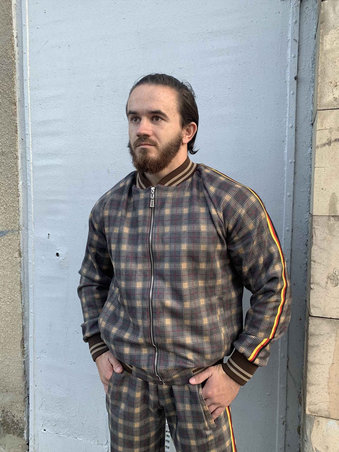 Gentlemen Tracksuit Tartan Tracksuit for Men Plaid Etsy