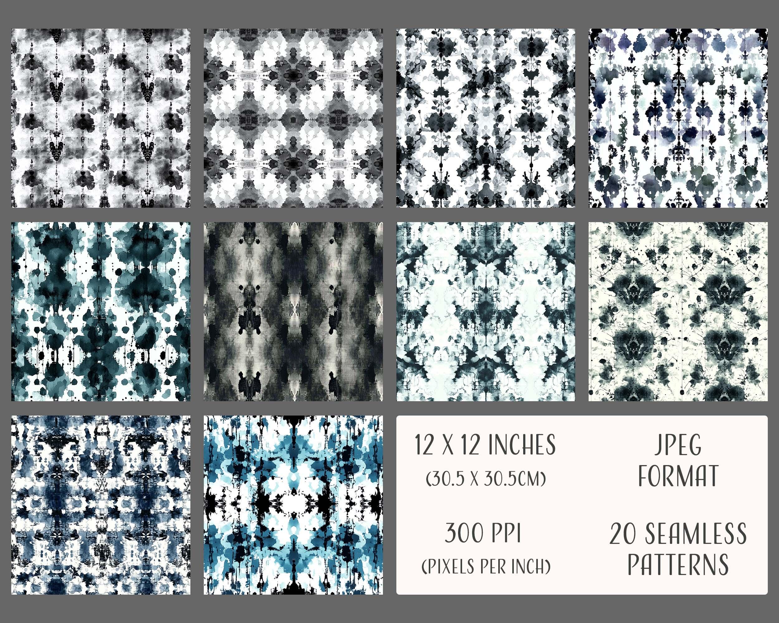 Transparent Rorschaach Pattern Rorschach Seamless Patterns, Printable Digital Paper, Commercial Use ...