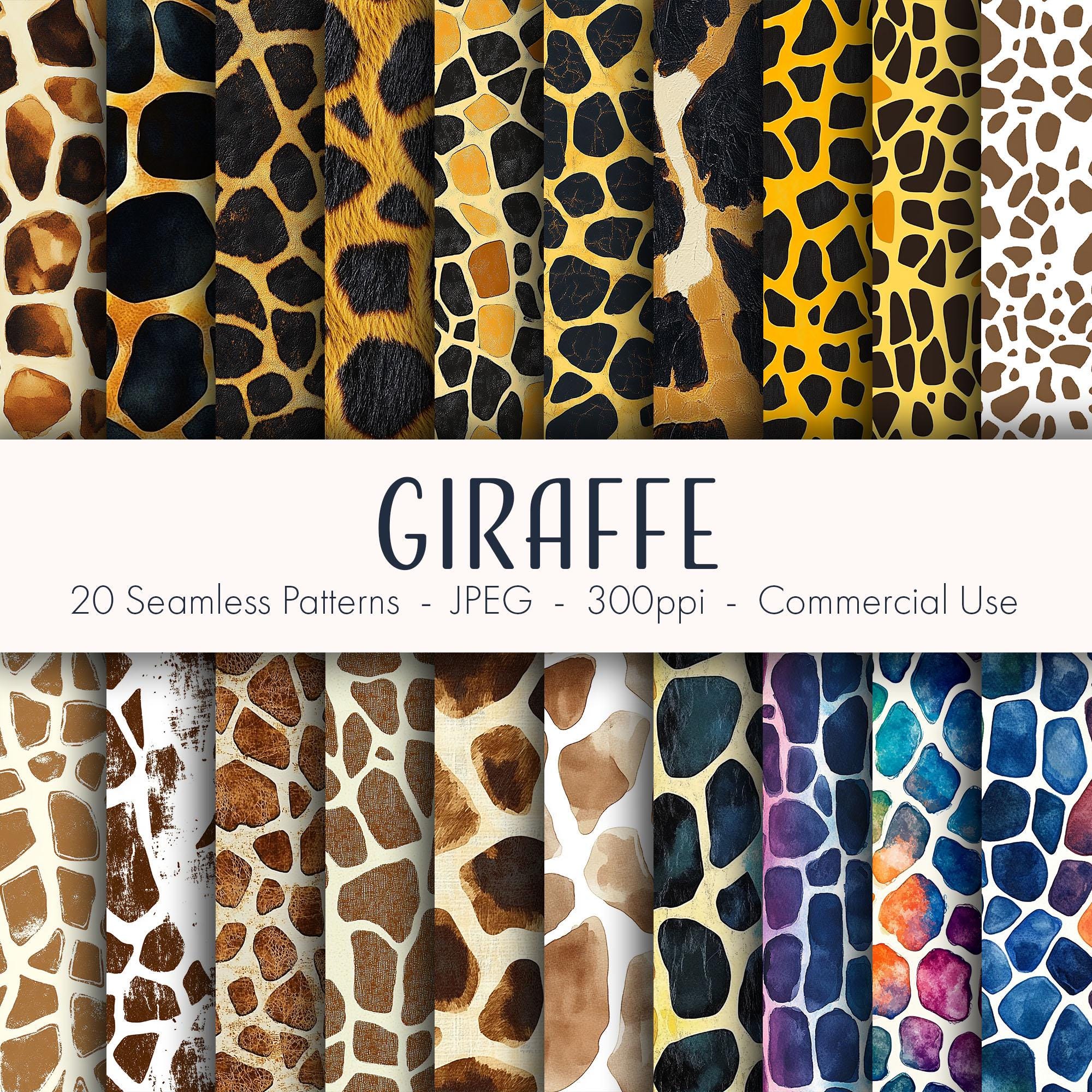 Giraffe Seamless Patterns, Printable Digital Paper, Commercial Use ...