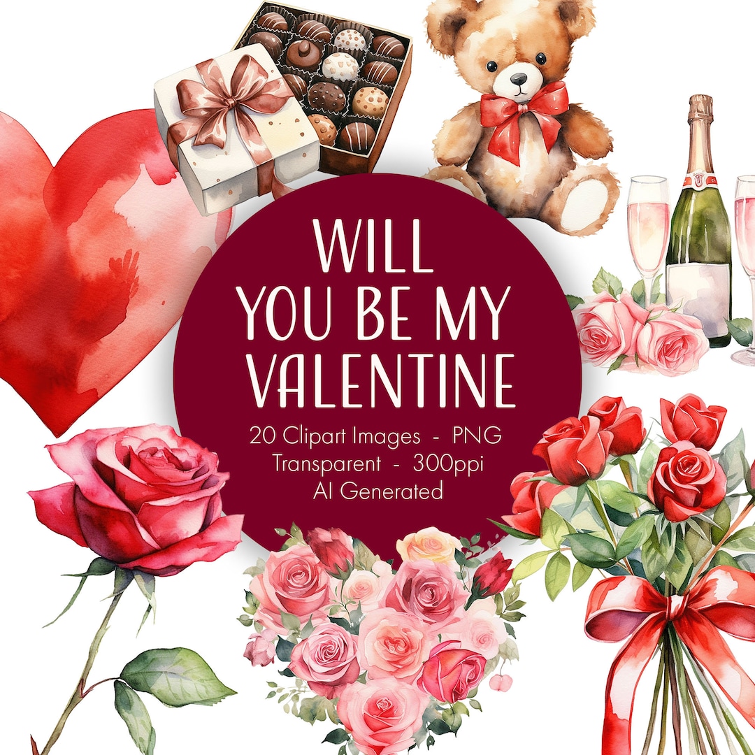 Will You Be My Valentine Clipart - Printable Images, Transparent ...
