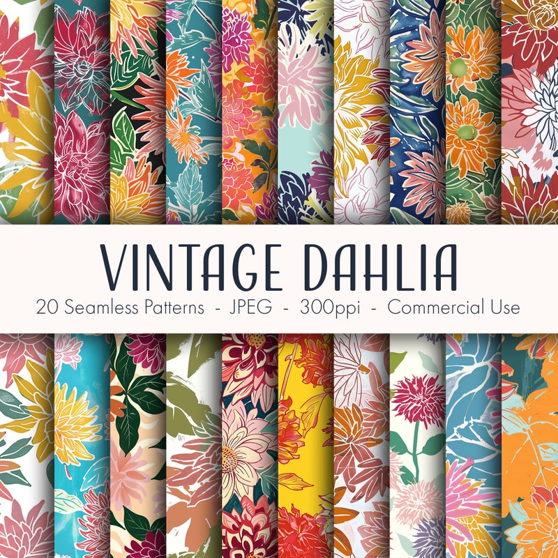 Dahlia Wallpaper - Etsy