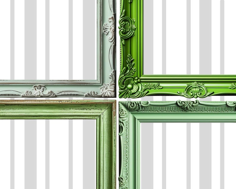 Pattern Green Frame Green Frames Clipart - Printable Images, Transparent Background ...