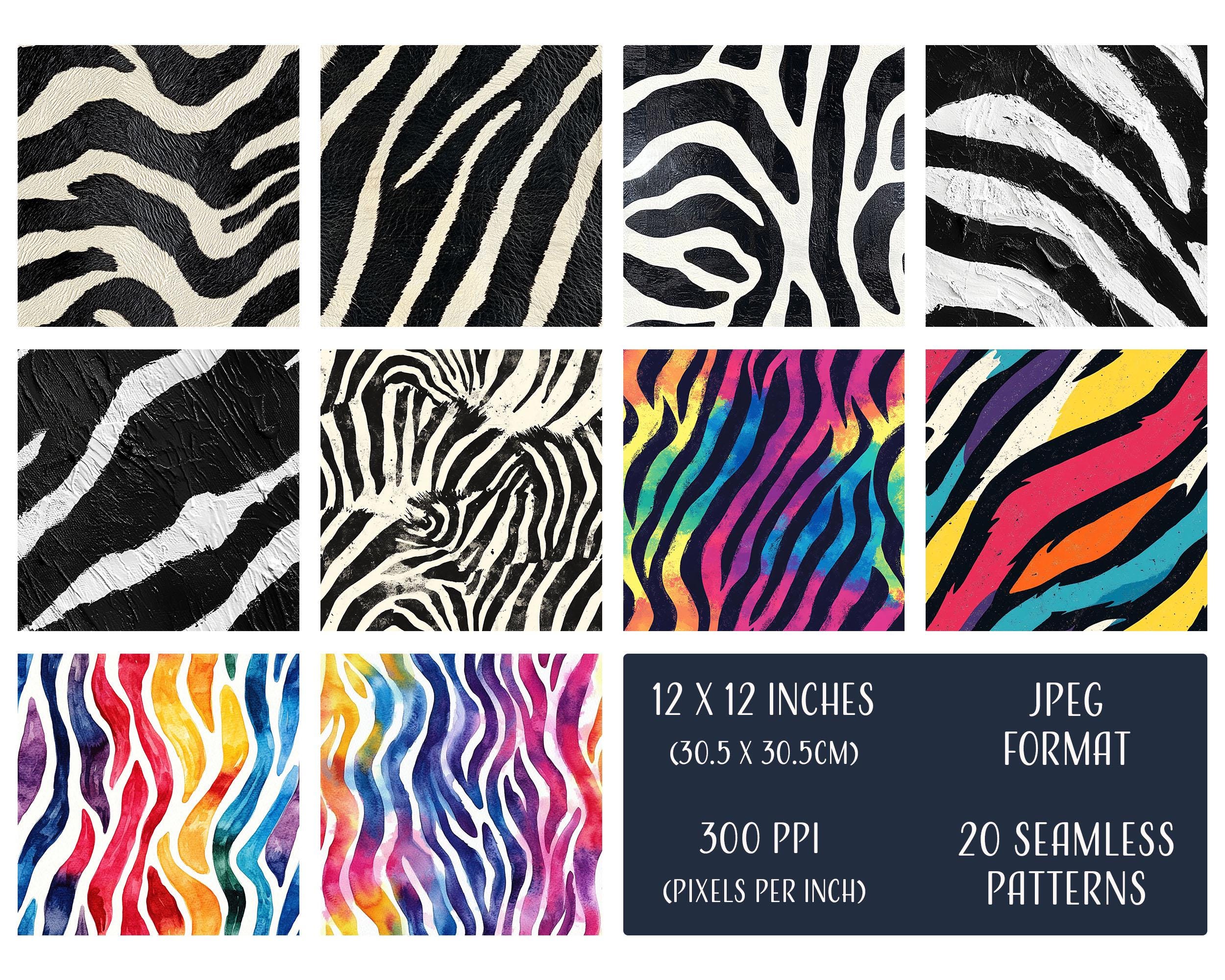 Zebra Party Pattern Zebra Seamless Patterns, Printable Digital Paper, Commercial Use, JPEG ...