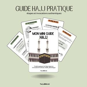 Hajj Douas imprimable | Cartes Hajj Omra, Hajj Doua | Doua Adultes | Guide du hajj | livre du hajj, mini guide du hajj