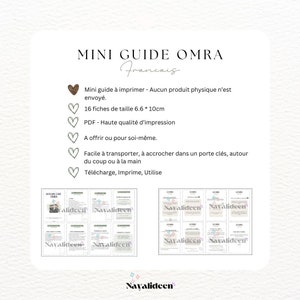 Omra Duas imprimable Cartes Omra, cartes Dua imprimables, Umra Dua Doua Adultes Guide de la Omra livre de la Omra image 2