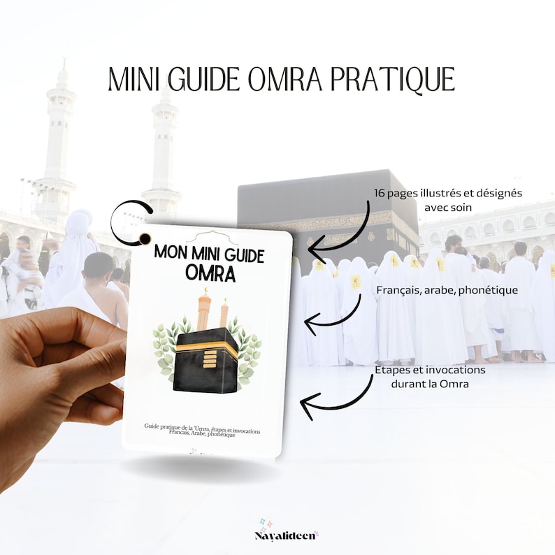 Omra Duas imprimable Cartes Omra, cartes Dua imprimables, Umra Dua Doua Adultes Guide de la Omra livre de la Omra image 1