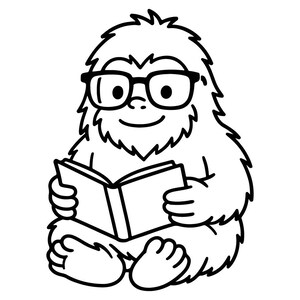 Fichier de conception minimaliste simple pour la découpe laser Bigfoot Cute Read a Book